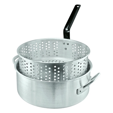 10 Qt. Handcrafted Aluminum Deep Fry Pot