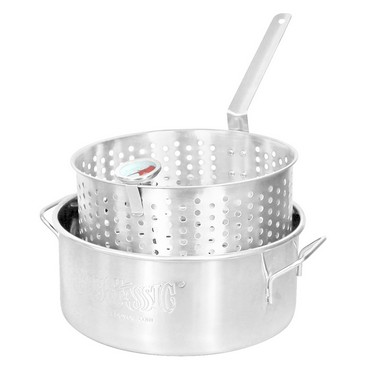Bayou Classic | 10 Qt. Stainless Steel Deep Fry Pot